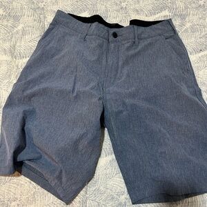 Stylish Blue Flat Front Men's Shorts